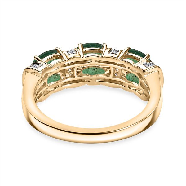 LUXURIANT DIAMOND- AAA Smaragd und Labor Diamant Ring in 375 Gold - 1,41 ct. image number 5