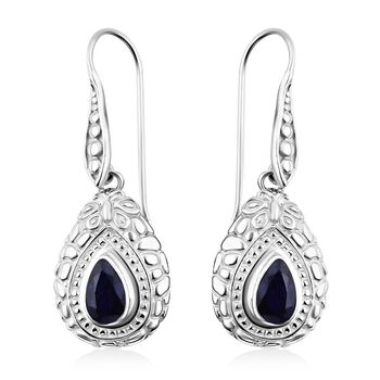 Masoala Saphir (Fissure gef&uuml;llt) Ohrringe 925 Silber ca. 2,59 ct.