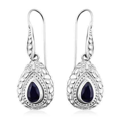 Masoala Saphir (Fissure gef&uuml;llt) Ohrringe 925 Silber ca. 2,59 ct.