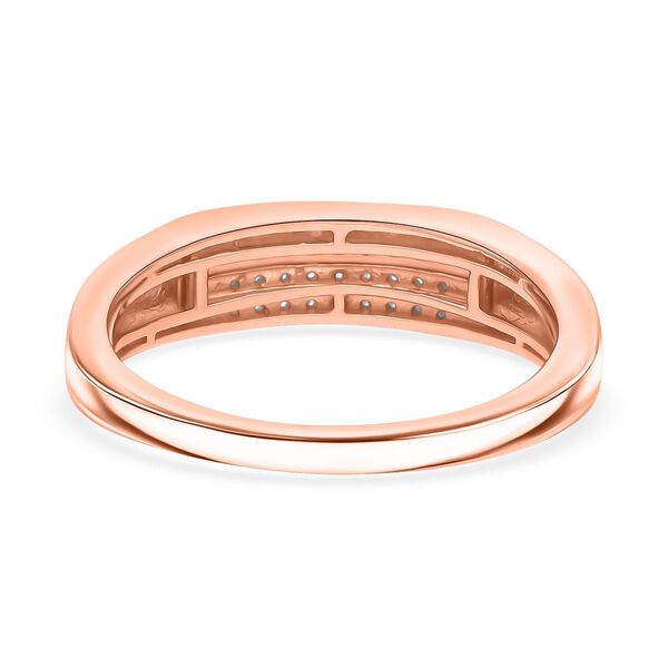 Lab Grown Diamant VS-EF Ring 925 Silber 750 Roségold Vermeil (Größe 19.00) ca. 0,22 ct image number 5