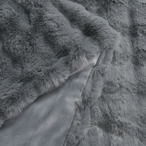 Kunstfell Decke, grau image number 5