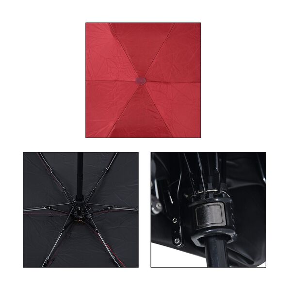 Sturmfester Poket-Regenschirm mit UV-Schutz  58 cm, Rot image number 8