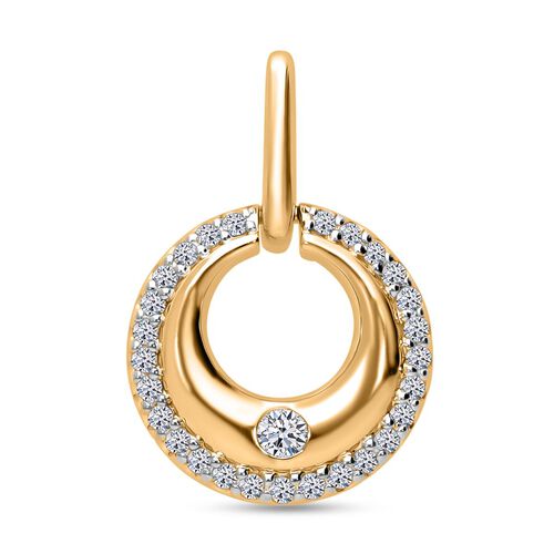 LUXURIANT DIAMOND- SI-GH Labor Diamant Anhänger, 925 Silber Gelbgold Vermeil - 0,26 ct. image number 0