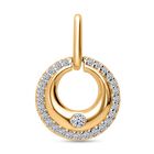 LUXURIANT DIAMOND - Lab Grown Diamant SI-GH Anhänger 925 Silber Gelbgold Vermeil ca. 0,25 ct.
