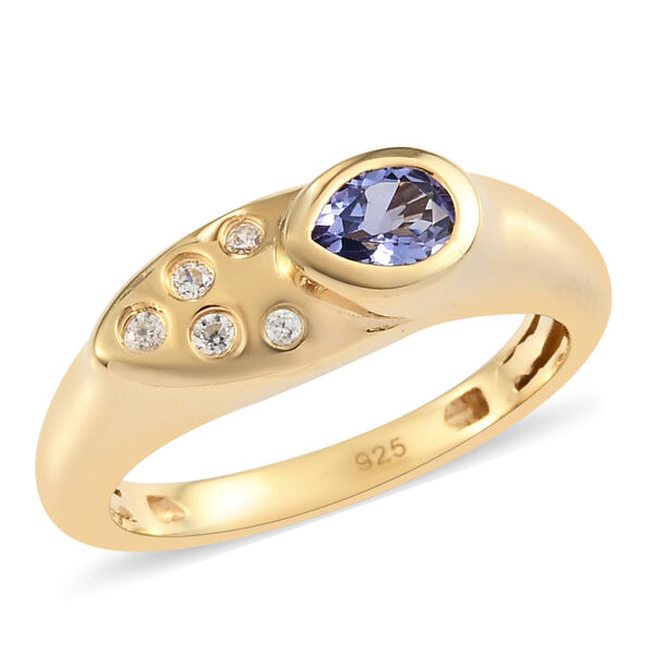 Tansanit und Zirkon Ring  - 0,40 ct. image number 4