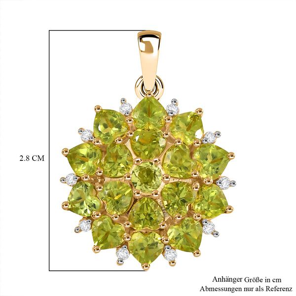 D&rsquo;Joy Peridot und Zirkon Anh&auml;nger - 4,79 ct. image number 6