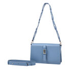 Umhängetasche aus Kunstleder, Blau
