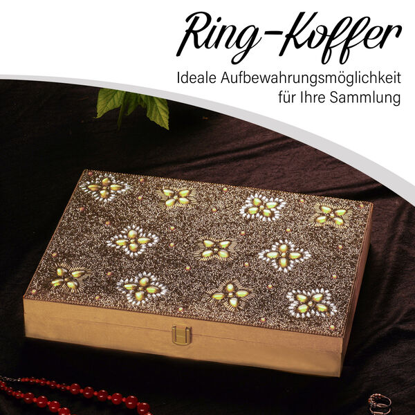 Handgefertigter Ring-Koffer, Golden image number 2