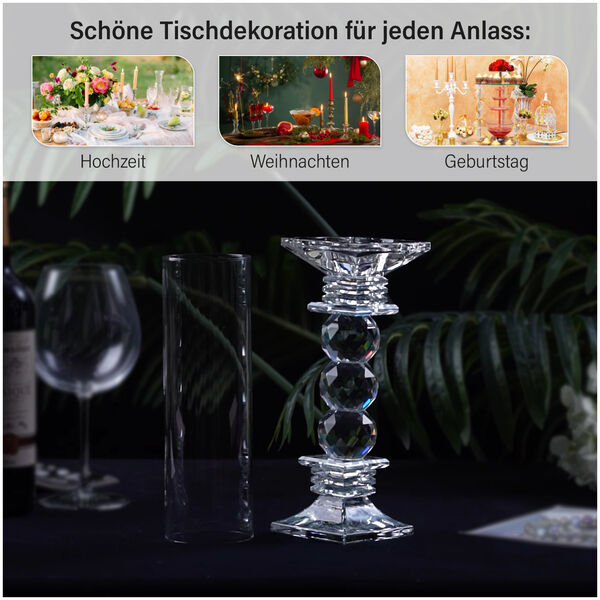 The 5th Season Kristall-Kerzenhalter, 47cm H&ouml;he, Silber image number 10