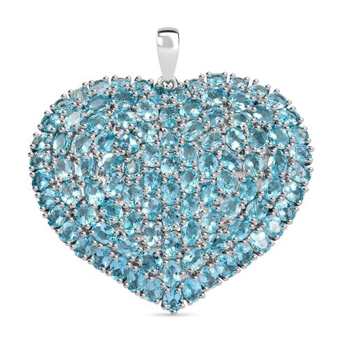 Betroka Blauer Apatit Anhänger 925 Silber rhodiniert ca. 18.36 ct image number 0