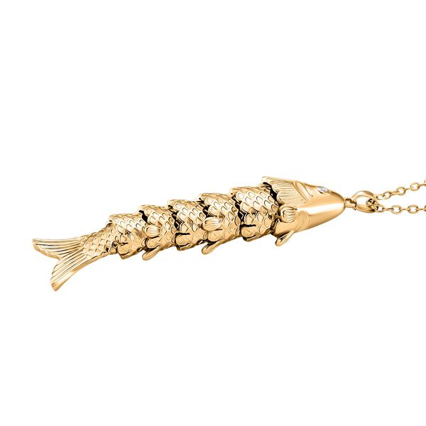 Wei&szlig;er Zirkonia Schmuckset ca. 50 cm + 5 cm Extender, Nickelfreies Messing gelb vergoldet image number 4