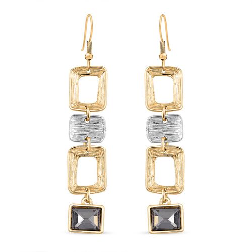 Geometrische Kristall-Ohringe in Gold- und Silberton image number 0
