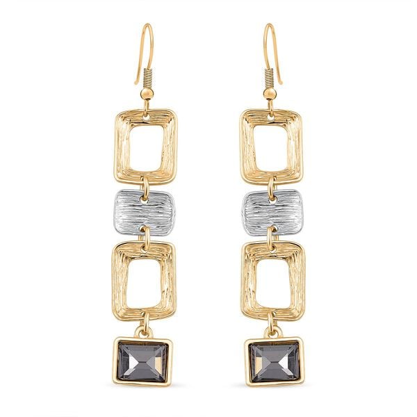 Geometrische Kristall-Ohringe in Gold- und Silberton image number 0