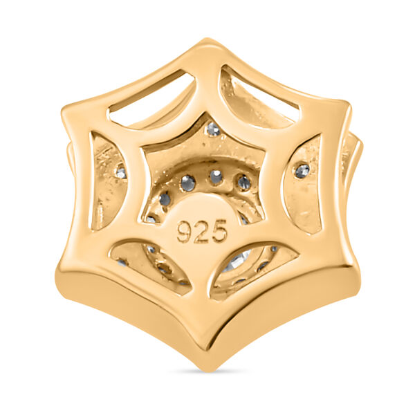 88 Facetten Moissanit-Anhänger, 925 Silber vergoldet ca. 0,33 ct image number 5