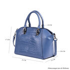 Crossbody-Tasche aus 100% Leder, Blau  image number 4