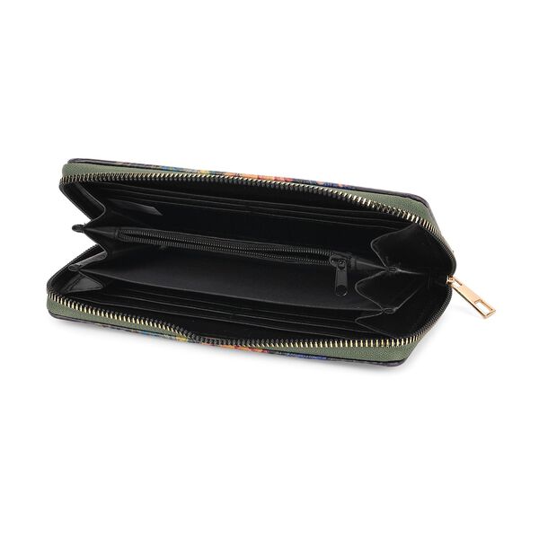 2-teiliges Geldbörsen-Set mit Pfauenmuster, 18x2,5x10 cm und 11x2,5x9 cm image number 5