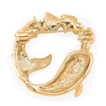 Mehrfarbiger Kristall Brosche Std Gelb