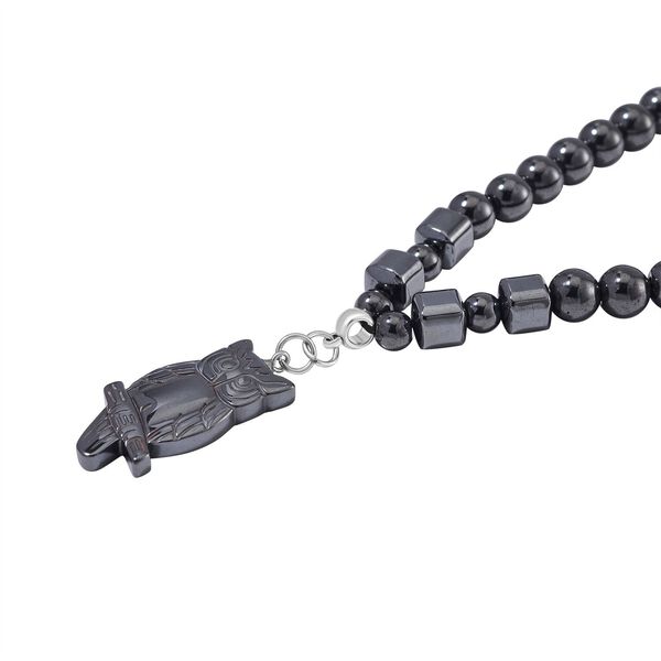 3er Set - Hämatit Drachen, Brandenburger Tor, und Eule Anhänger mit Kette, ca. 1320.00 ct image number 9