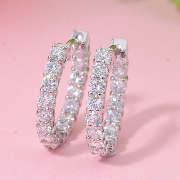 LUXURIANT SI-GH Labor Diamant Ohrringe, 925 Silber rhodiniert - 2 ct. image number 1