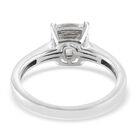LUSTRO STELLA Hergestellt mit ZIRKONIA Solitär Ring 925 Silber Platin-Überzug (Größe 16.00) ca. 3,17 ct image number 4