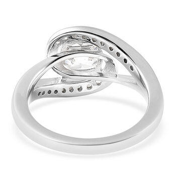 LUSTRO STELLA Hergestellt mit ZIRKONIA Ring 925 Silber Rhodium-&Uuml;berzug (Gr&ouml;&szlig;e 17.00) ca. 3,55 ct