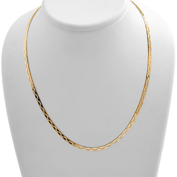 Fischgr&auml;tenkette in vergoldetem Silber 43cm image number 2