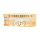 Weißer Diamant P Ring 925 Silber Gelbgold Vermeil (Größe 17.00) ca.