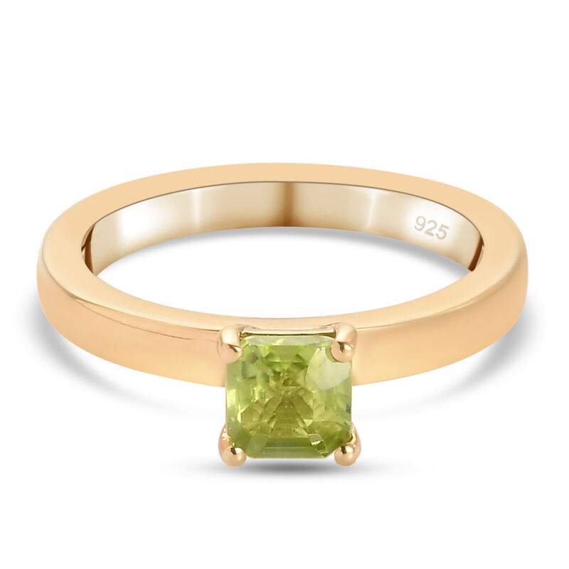 Natürlicher Peridot-Ring, 925 Silber vergoldet  ca. 0,63 ct image number 0