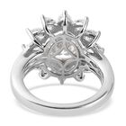 Weißer Zirkonia Ring, Messing Ionenbeschichtetes Platin (Größe 16.00) ca. 7,22 ct image number 5