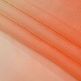 LA MAREY - Schal aus 100% reiner Maulbeerseide, Beige und Orange