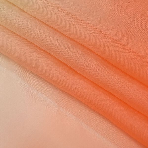 LA MAREY - Schal aus 100% reiner Maulbeerseide, Beige und Orange image number 4