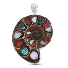 Royal Bali Kollektion - Abalone Muschel, Perlmutt und Ammonit Anhänger 925 Silber image number 0