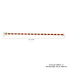 Afrikanischer Rubin (Fissure gefüllt), Weißer Zirkon Armband, ca. 20 cm, 925 Silber vergoldet ca. 14.85 ct image number 4