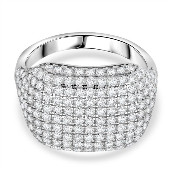 Lustro Stella Weißer Zirkonia Ring 925 Silber rhodiniert (Größe 17.00) image number 0