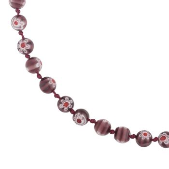 Murano-Stil, Murano-Glasperlen Design, Halskette, ca. 50 cm, Lila