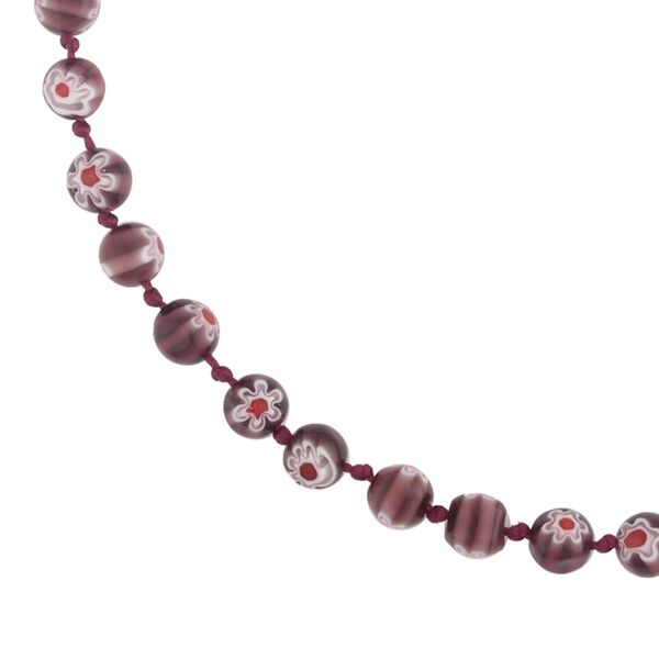 Murano-Stil, Murano-Glasperlen Design, Halskette, ca. 50 cm, Lila image number 2