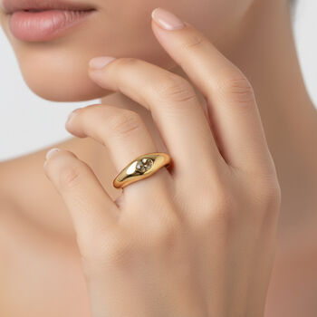 D'Joy AA nat&uuml;rlicher, goldener Tansanit Ring - 0,29 ct.