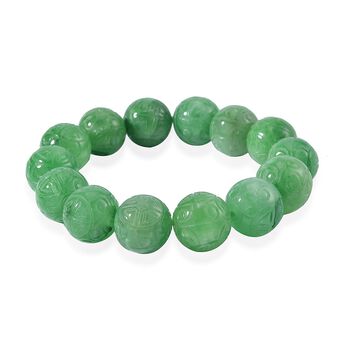 Gef&auml;rbte gr&uuml;ne Jade Armband, (13-15mm), 18 cm  ca. 350.00 ct