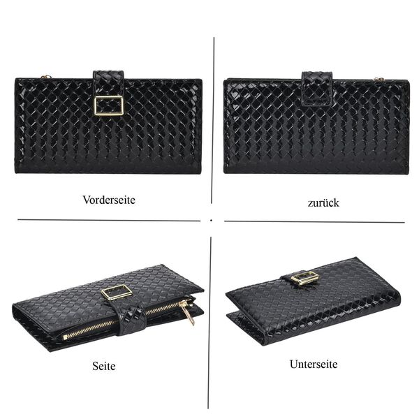 PU-Leder Brieftasche mit RFID-Schutz, schwarz image number 4