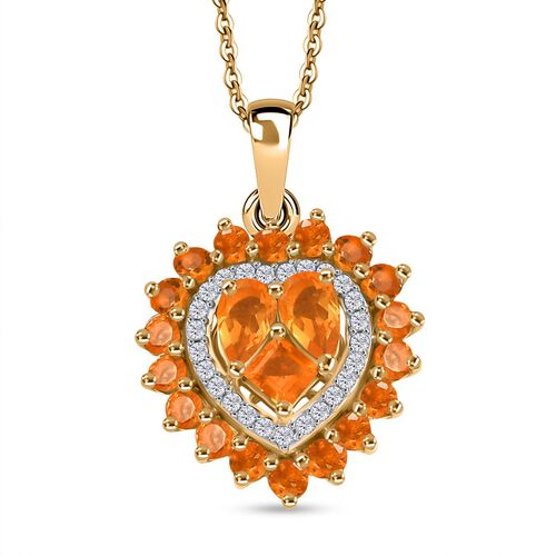 Blaze Feuer Opal Schmuckset 925 Silber 750 Gelbgold Vermeil ca. 1,68 ct. image number 0