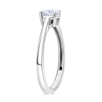 LUXURIANT SGL zertifizierter VS-EF Labor Ovalschliff Diamant Ring in 950 Platin - 0,50 ct.