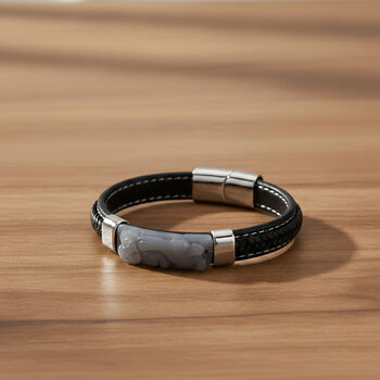 Jade Armband ca. 19 cm 316L Edelstahl (10-15 Werktage Lieferzeit) ca. 90.00 ct