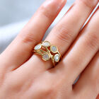Natürlicher Äthiopischer Opal Ring 925 Silber vergoldet image number 2