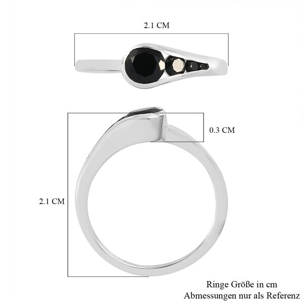 Schwarzer Spinell-Ring, 925 Silber  ca. 0,88 ct image number 7