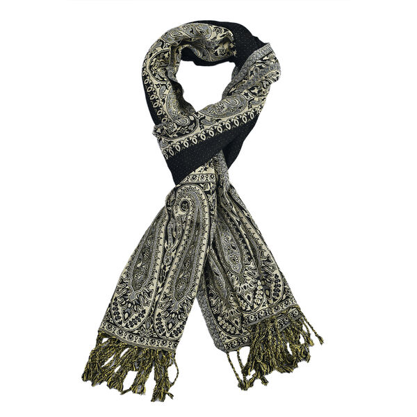 Gewebter Viskose Schal, schwarz image number 4