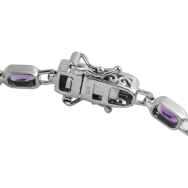 Marokkanischer Amethyst Armband ca. 19 cm 925 Silber platiniert ca. 5,36 ct image number 4