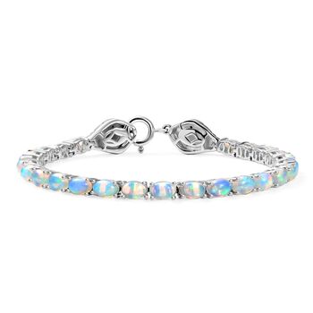 Nat&uuml;rliches, &auml;thiopisches Welo Opal und schwarzes Spinell Armband
