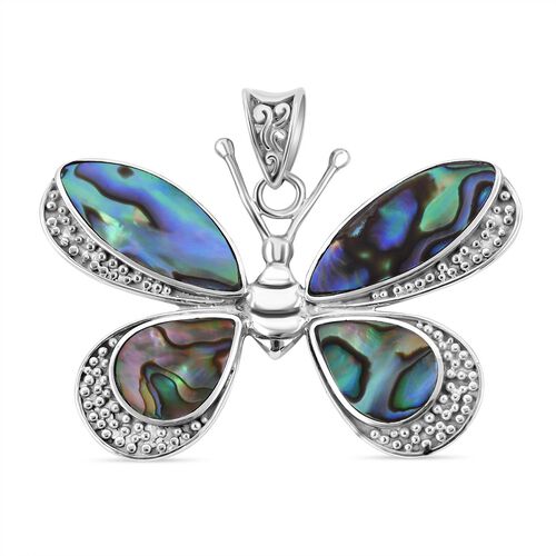 Royal Bali Kollektion - Abalone Muschel Schmetterling-Anhänger image number 0