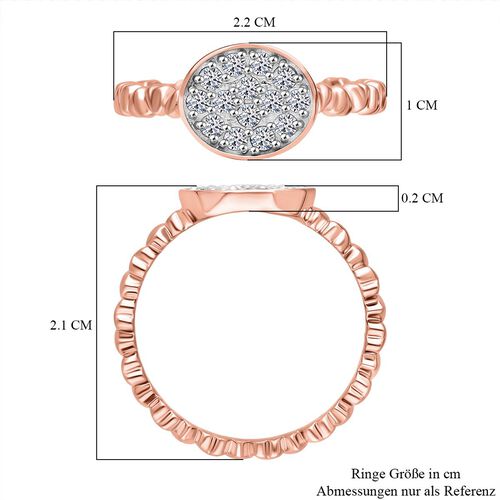 LUXURIANT DIAMOND - Lab Grown Diamant SI-GH Ring 925 Silber 750 Roségold Vermeil (Größe 18.00) (10-15 Werktage Lieferzeit) ca. 0.35 ct image number 5