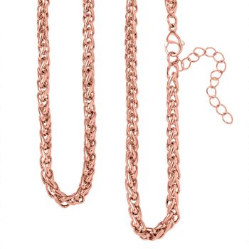 Byzantinische 50+5cm Halskette in Ros&eacute;goldton